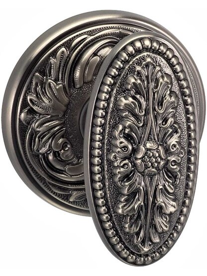 Alternate View 2 of Maison Premium Rosette Door Set with Louis XVI Oval Knobs.