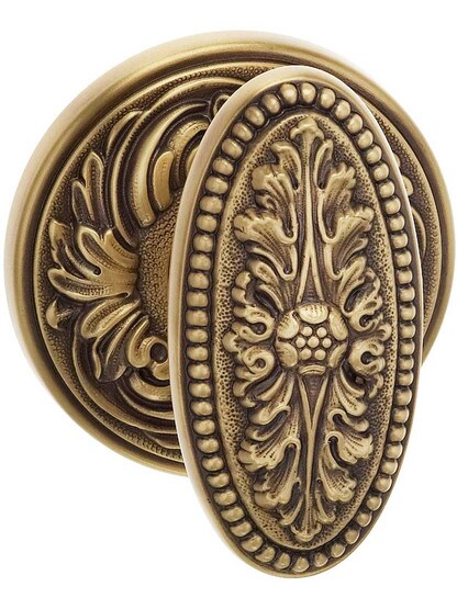 Alternate View 5 of Maison Premium Rosette Door Set with Louis XVI Oval Knobs.