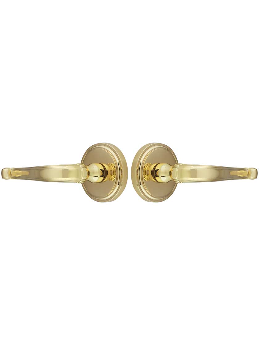 Alternate View of Gillian Rosette Door Set with Scroll Levers.