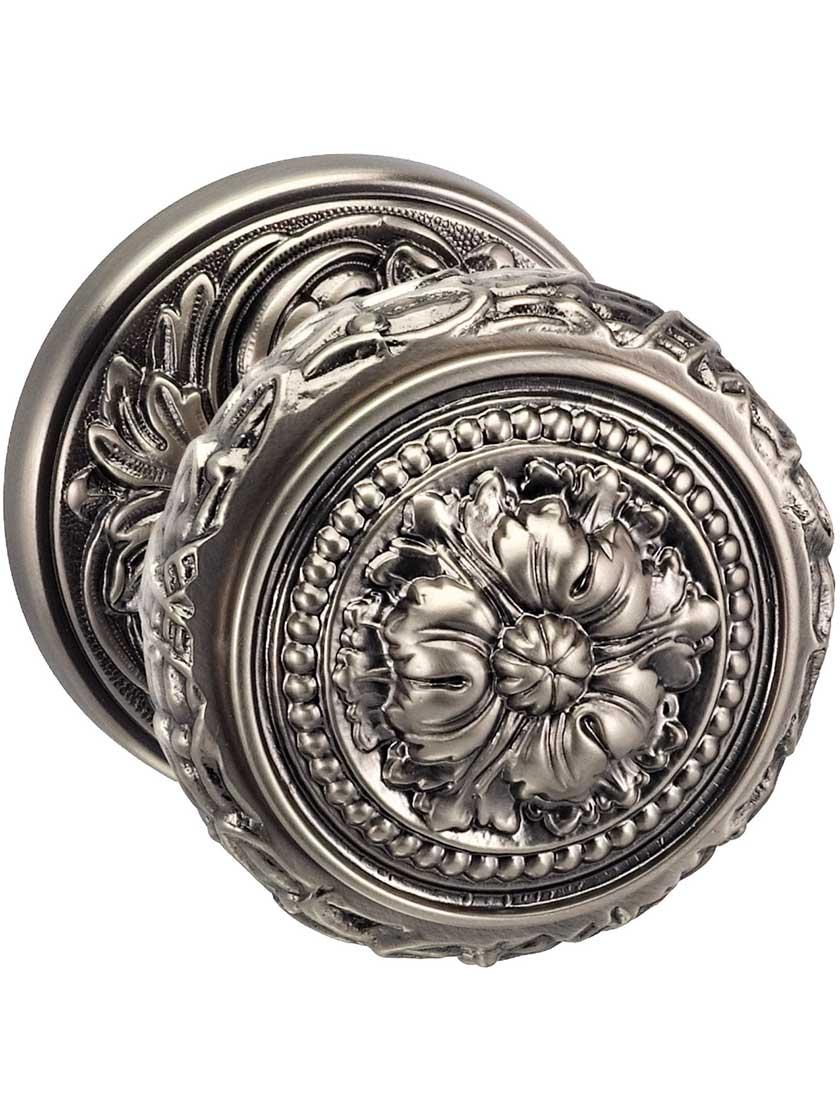 Alternate View 2 of Maison Premium Rosette Door Set with Louis XVI Round Knobs.