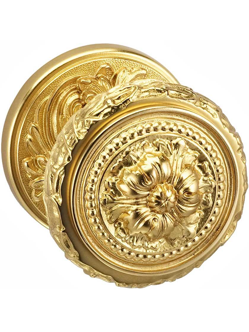 Alternate View 3 of Maison Premium Rosette Door Set with Louis XVI Round Knobs.