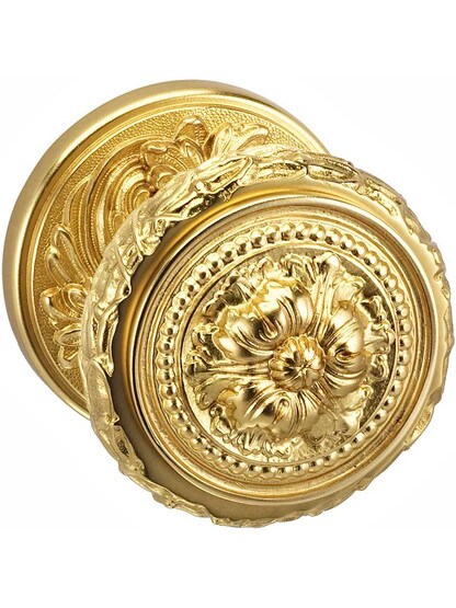 Alternate View 3 of Maison Premium Rosette Door Set with Louis XVI Round Knobs.