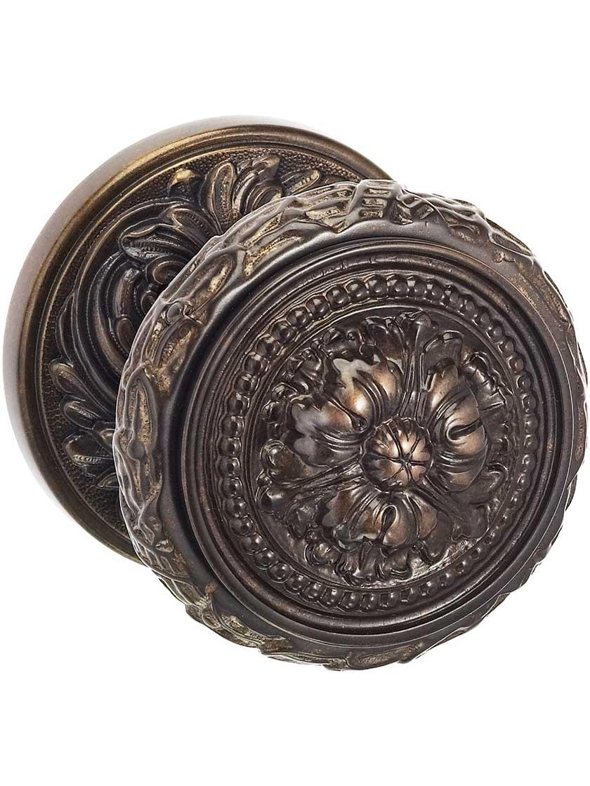 Alternate View 4 of Maison Premium Rosette Door Set with Louis XVI Round Knobs.