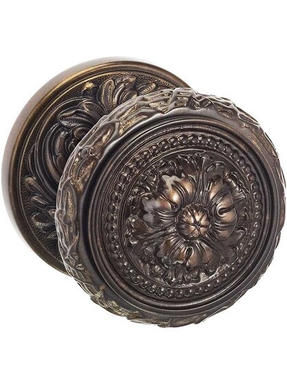 Alternate View 4 of Maison Premium Rosette Door Set with Louis XVI Round Knobs.