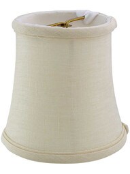 Linen Mini Shade 4-Inch Height in Eggshell Fabric.