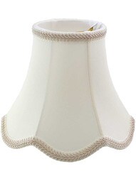 Tissue Shantung Mini Scallop Bell Shade 5-Inch Height