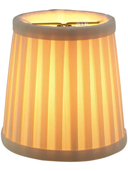 Alternate View of Tissue Shantung Pleated Mini Drum Shade 4-Inch Height.