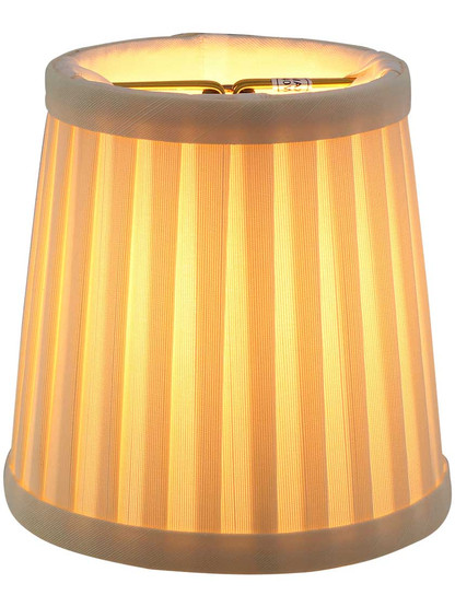 Alternate View of Tissue Shantung Pleated Mini Drum Shade 4-Inch Height.