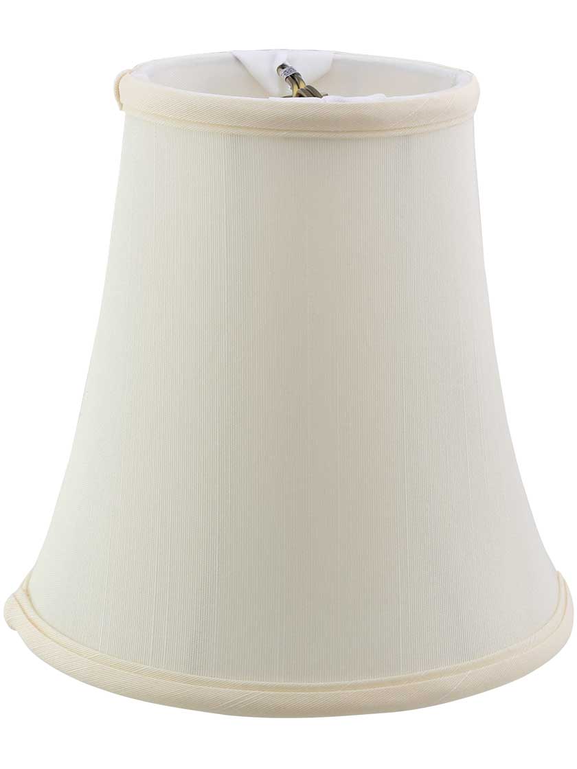Tissue Shantung Bell Shade 5-Inch Height in Eggshell Fabric.