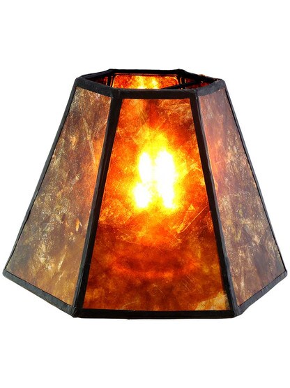 Alternate View of Mica Panel Hexagon Mini Shade 4 1/4-Inch Height.