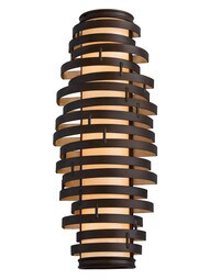 Vertigo 3-Light Wall Sconce in Bronze with Gold Leaf.
