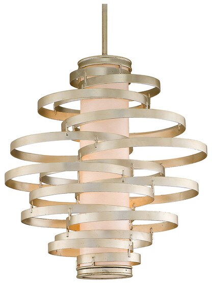 Vertigo 4-Light Pendant in Modern Silver.