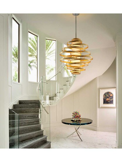 Alternate View of Vertigo 6-Light Pendant in Bronze.