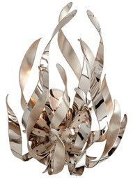 Graffiti 1-Light Sconce in Silver Leaf