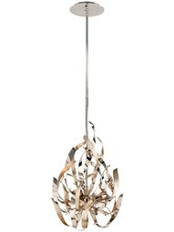 Graffiti 3-Light Pendant in Silver Leaf