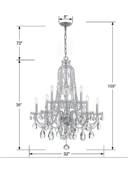 Traditional Crystal 10 Light Chandelier