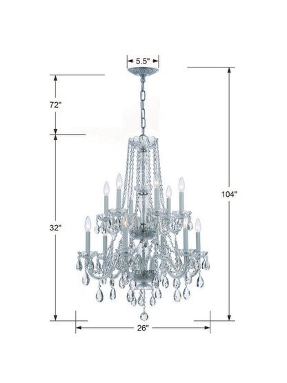 Traditional Crystal 12 Light Chandelier