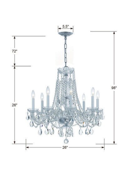 Traditional Crystal 8 Light Chandelier