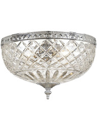 Crystal Shade Flush Mount In Polished Chrome