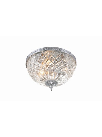 Crystal Shade Flush Mount In Polished Chrome