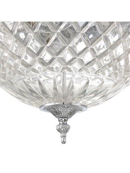 Crystal Shade Flush Mount In Polished Chrome
