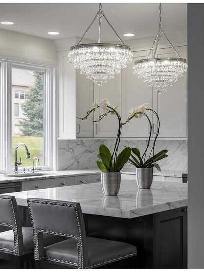 Alternate View 3 of Calypso 6-Light Chandelier.