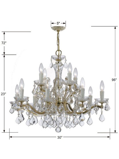 Maria Theresa Crystal 12 Light Chandelier