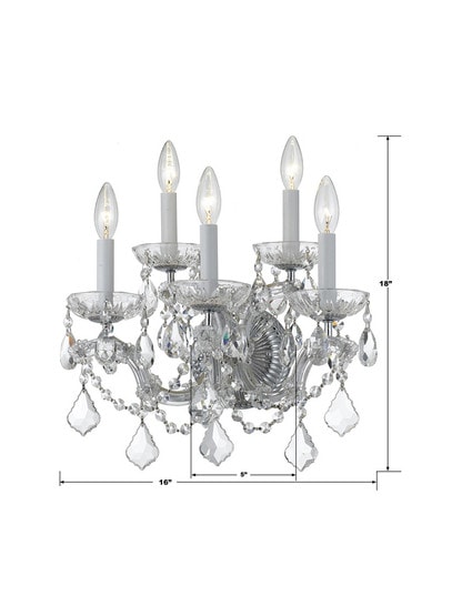 Maria Theresa Crystal 5 Light Wall Mount