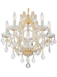 Maria Theresa Clear Crystal 6 Light Mini Chandelier