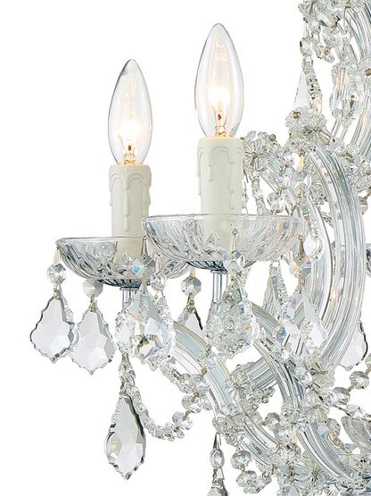 Maria Theresa Clear Crystal 6 Light Mini Chandelier