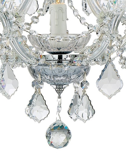 Maria Theresa Clear Crystal 6 Light Mini Chandelier