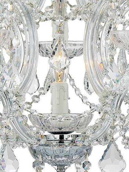 Maria Theresa Clear Crystal 6 Light Mini Chandelier