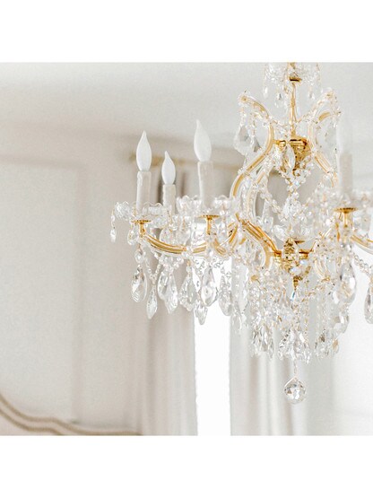 Maria Theresa Clear Crystal 9 Light Chandelier