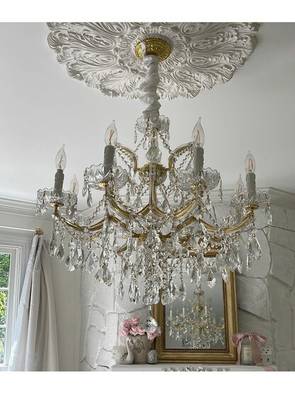 Maria Theresa Clear Crystal 9 Light Chandelier