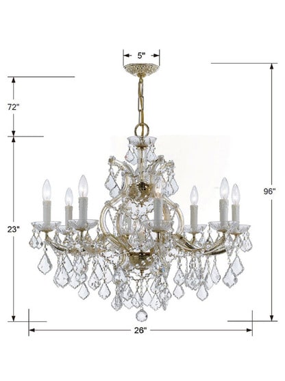 Maria Theresa Clear Crystal 9 Light Chandelier