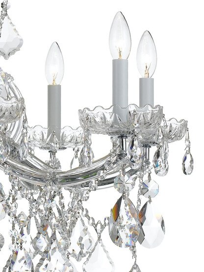 Maria Theresa Clear Crystal and Glass 9 Light Chandelier