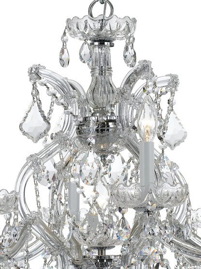 Maria Theresa Clear Crystal and Glass 9 Light Chandelier