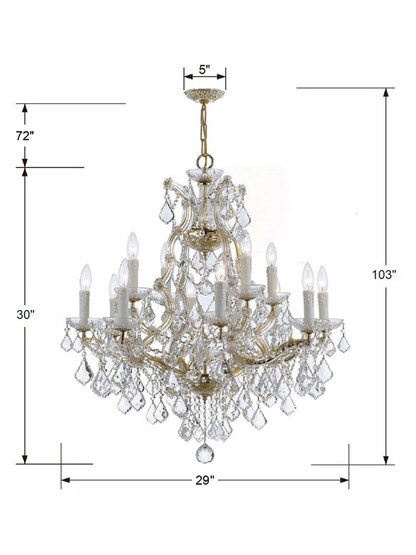 Maria Theresa Clear Crystal 13 Light Chandelier