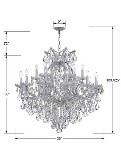 Maria Theresa Clear Crystal 19 Light Chandelier