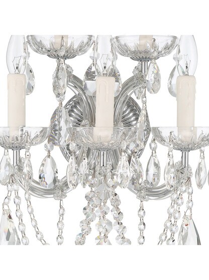 Maria Theresa Clear Crystal 5 Light Wall Mount