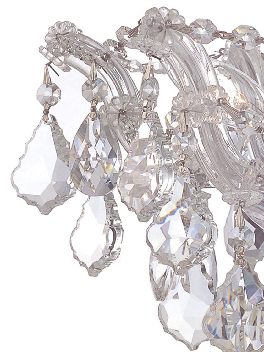 Maria Theresa Small Semi Flush Mount With Clear Crystals In Gold