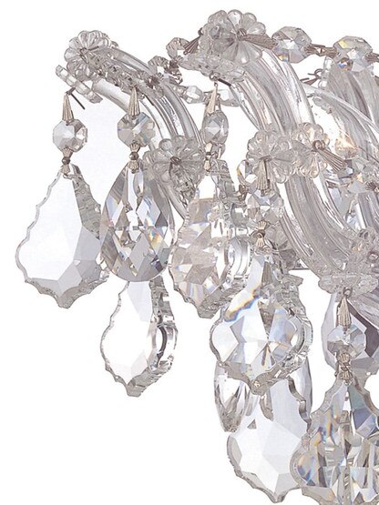 Maria Theresa Small Semi Flush Mount With Clear Crystals In Gold or Chrome Finishes