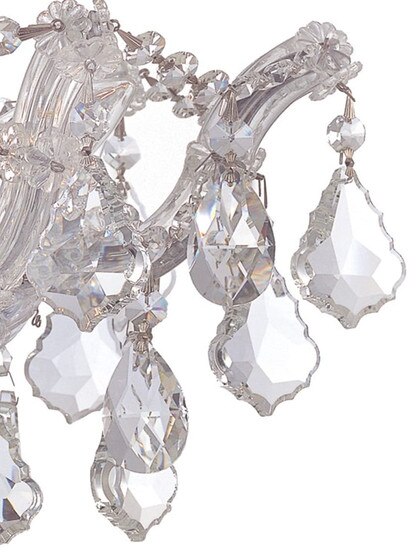 Maria Theresa Small Semi Flush Mount With Clear Crystals In Gold or Chrome Finishes