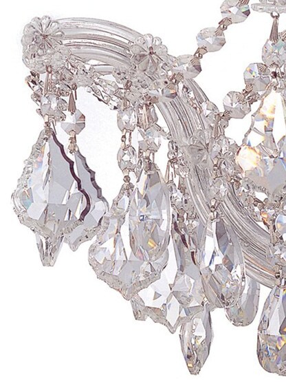 Maria Theresa Semi Flush Mount With Clear Crystals In Gold or Chrome Finishes