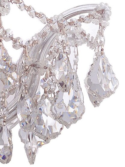 Maria Theresa Semi Flush Mount With Clear Crystals In Gold or Chrome Finishes