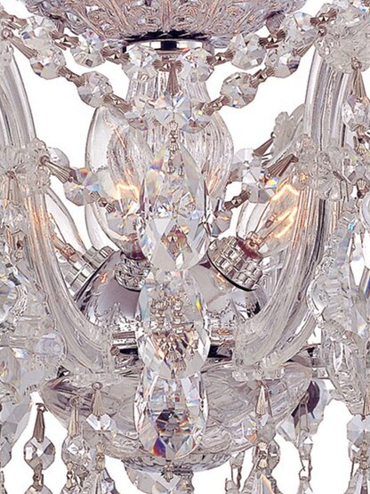 Maria Theresa Semi Flush Mount With Clear Crystals In Gold or Chrome Finishes
