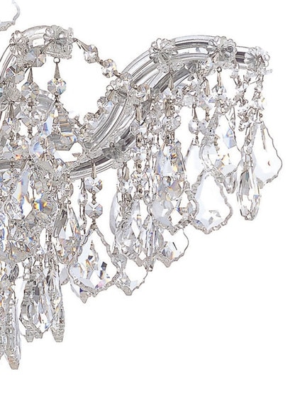 Maria Theresa Large Chandelier With Clear Crystals In Gold or Chrome Finishes