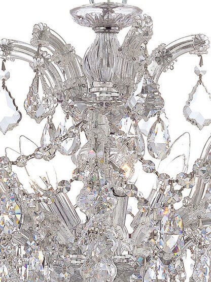 Maria Theresa Large Chandelier With Clear Crystals In Gold or Chrome Finishes
