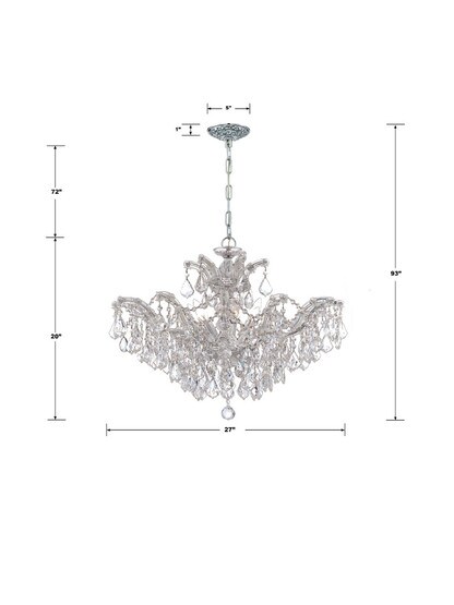 Maria Theresa Large Chandelier With Clear Crystals In Gold or Chrome Finishes
