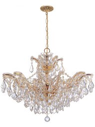 Maria Theresa Large Chandelier With Clear Crystals In Gold or Chrome Finishes